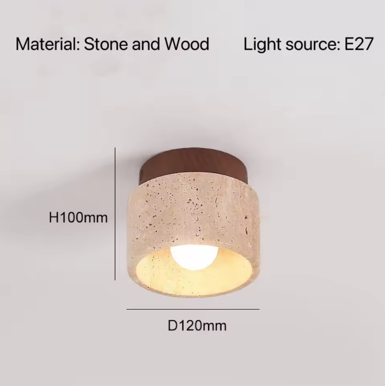 Wabi-Sabi Mounted Stone Light