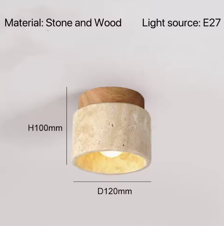 Wabi-Sabi Mounted Stone Light