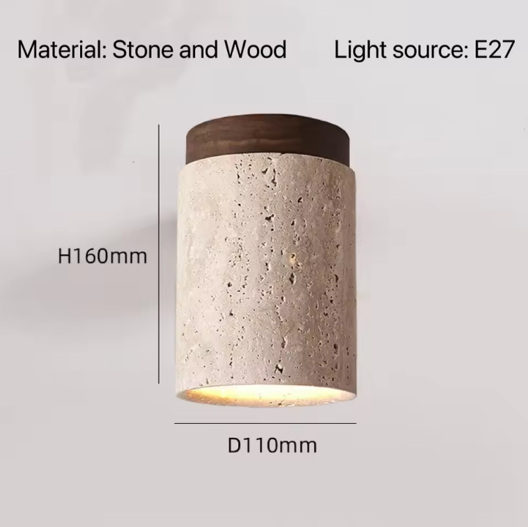 Wabi-Sabi Mounted Stone Light