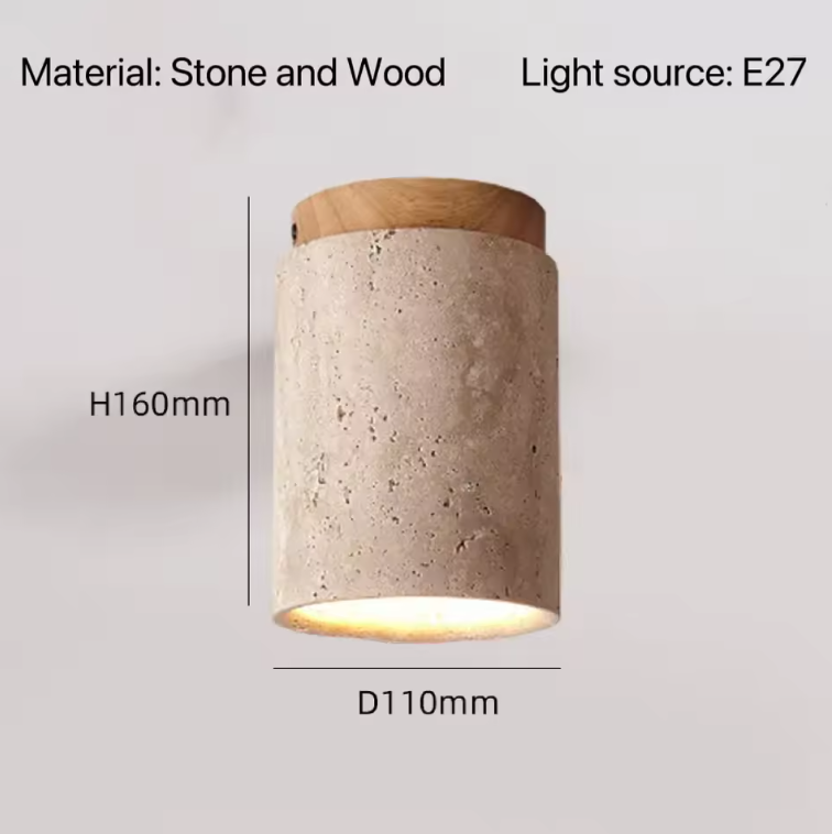 Wabi-Sabi Mounted Stone Light