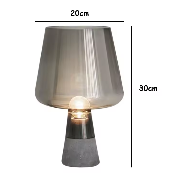 Nordic Glass and Cement Lamp