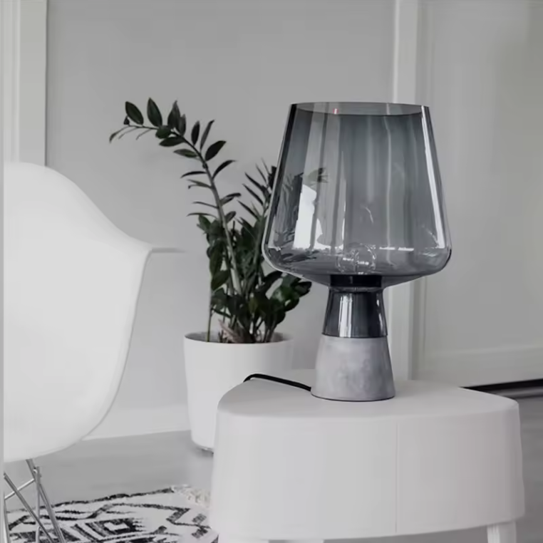 Nordic Glass and Cement Lamp