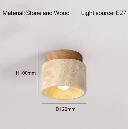 Wabi-Sabi Mounted Stone Light